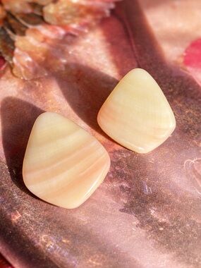 Vintage | Sea Shell Stone Earrings